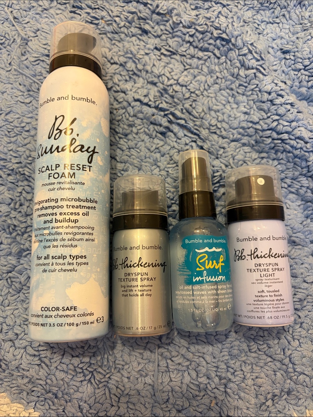 New Bumble and Bumble Bundle of 4 Scalp Reset Foam & Styling Set -